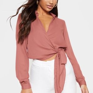 Pretty Little Things Mauve Wrap Blouse